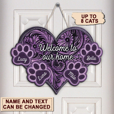 Personalized Cat Custom Shaped Wooden Sign - CS007PS06 - BMGifts (formerly Best Memorial Gifts)