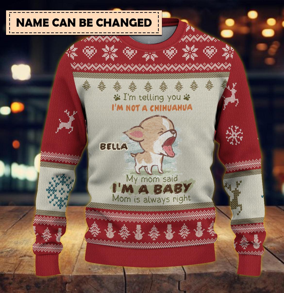 Personalized Chihuahua Knitted Sweater, Personalized Gift for Chihuahua Lovers - KN013PS06 - BMGifts (formerly Best Memorial Gifts)