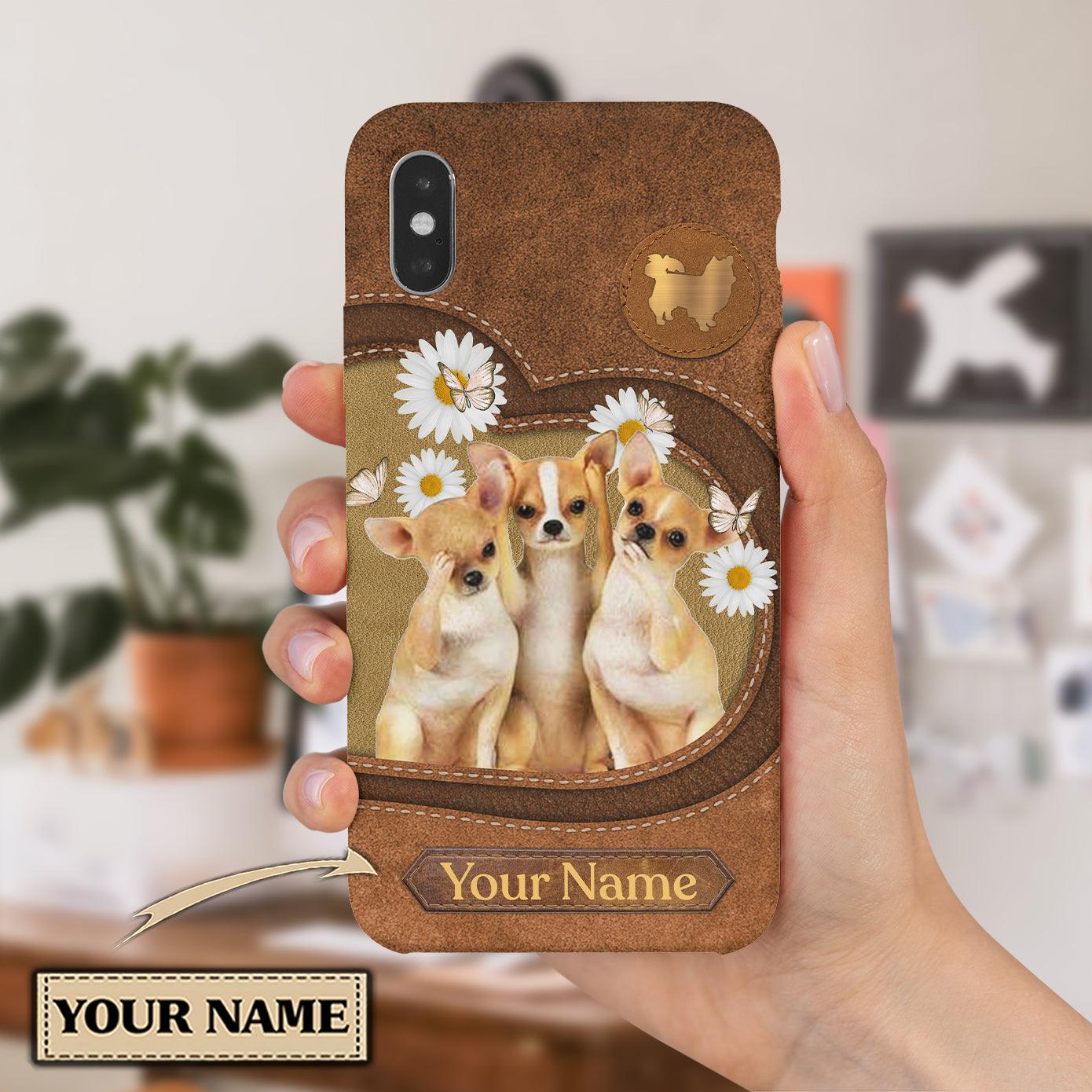 Personalized Chihuahua Phonecase, Personalized Gift for Chihuahua Lovers - PC184PS - BMGifts (formerly Best Memorial Gifts)