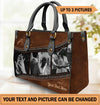 Personalized Couple Leather Handbag, Personalized Gift for Couples, Husband, Wife, Parents, Lovers - LD141PS06re - BMGifts