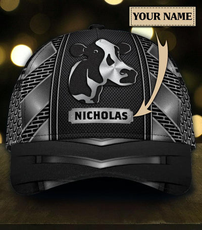 Personalized Cow Classic Cap, Personalized Gift for Farmers, Cow Lovers, Chicken Lovers - CP012CT - BMGifts
