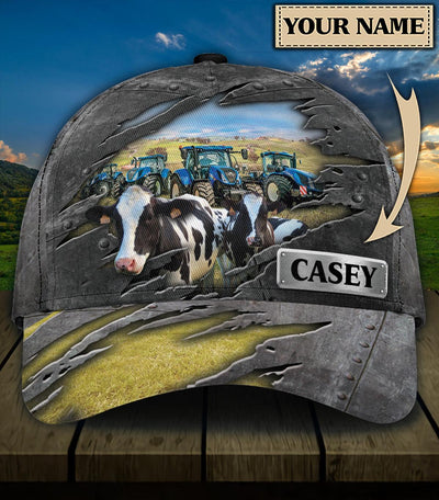 Personalized Cow Classic Cap, Personalized Gift for Farmers, Cow Lovers, Chicken Lovers - CP1184PS - BMGifts