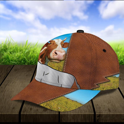 Personalized Cow Classic Cap, Personalized Gift for Farmers, Cow Lovers, Chicken Lovers - CP1327PS - BMGifts