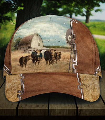 Personalized Cow Classic Cap, Personalized Gift for Farmers, Cow Lovers, Chicken Lovers - CP1934PS - BMGifts