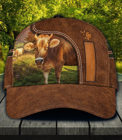 Personalized Cow Classic Cap, Personalized Gift for Farmers, Cow Lovers, Chicken Lovers - CP357PS - BMGifts