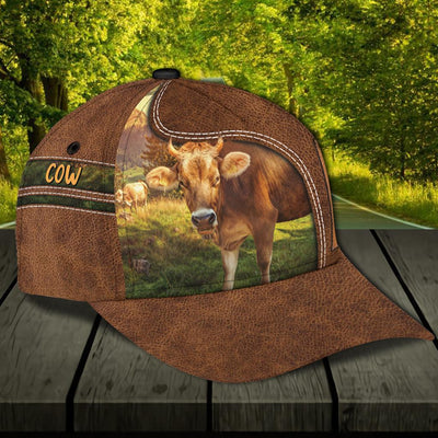 Personalized Cow Classic Cap, Personalized Gift for Farmers, Cow Lovers, Chicken Lovers - CP357PS - BMGifts