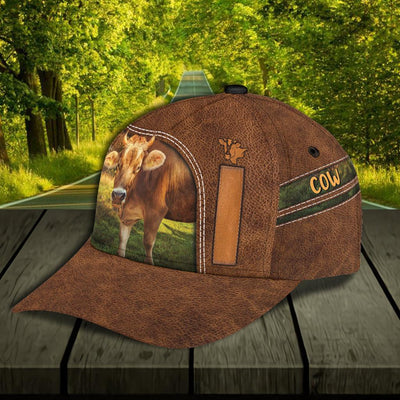 Personalized Cow Classic Cap, Personalized Gift for Farmers, Cow Lovers, Chicken Lovers - CP357PS - BMGifts