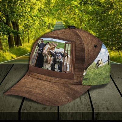 Personalized Cow Classic Cap, Personalized Gift for Farmers, Cow Lovers, Chicken Lovers - CP389PS - BMGifts