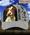 Personalized Cow Classic Cap, Personalized Gift for Farmers, Cow Lovers, Chicken Lovers - CP504PS - BMGifts