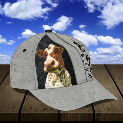 Personalized Cow Classic Cap, Personalized Gift for Farmers, Cow Lovers, Chicken Lovers - CP504PS - BMGifts