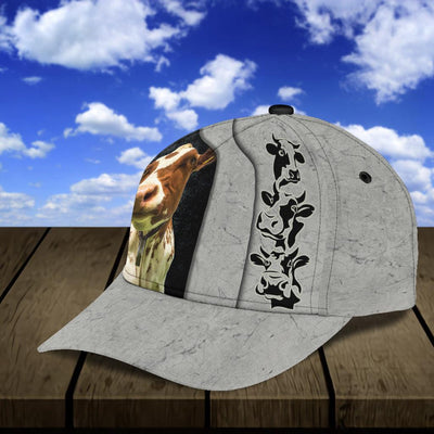 Personalized Cow Classic Cap, Personalized Gift for Farmers, Cow Lovers, Chicken Lovers - CP504PS - BMGifts