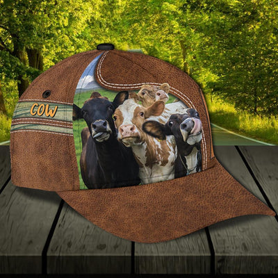Personalized Cow Classic Cap, Personalized Gift for Farmers, Cow Lovers, Chicken Lovers - CP542PS - BMGifts