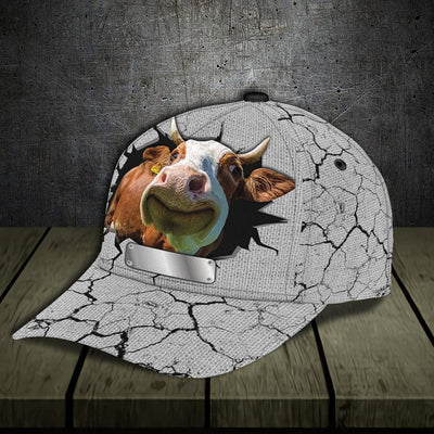 Personalized Cow Classic Cap, Personalized Gift for Farmers, Cow Lovers, Chicken Lovers - CP557PS - BMGifts