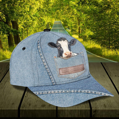 Personalized Cow Classic Cap, Personalized Gift for Farmers, Cow Lovers, Chicken Lovers - CP568PS - BMGifts