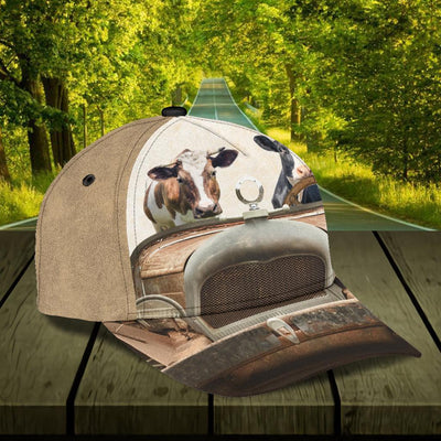 Personalized Cow Classic Cap, Personalized Gift for Farmers, Cow Lovers, Chicken Lovers - CP732PS - BMGifts