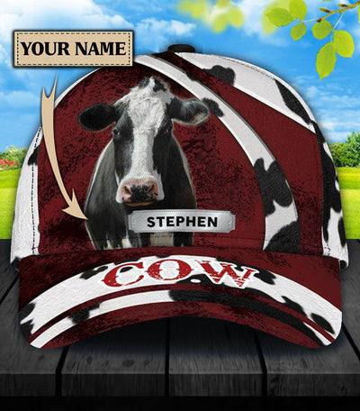 Personalized Cow Classic Cap, Personalized Gift for Farmers, Cow Lovers, Chicken Lovers - CP741PS - BMGifts