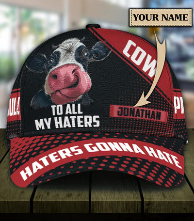 Personalized Cow Classic Cap, Personalized Gift for Farmers, Cow Lovers, Chicken Lovers - CP774PS - BMGifts