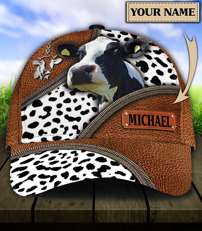 Personalized Cow Classic Cap, Personalized Gift for Farmers, Cow Lovers, Chicken Lovers - CP778PS - BMGifts