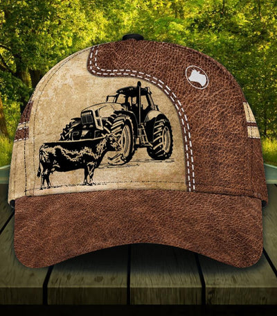 Personalized Cow Classic Cap, Personalized Gift for Farmers, Cow Lovers, Chicken Lovers - CP795PS - BMGifts