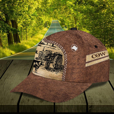Personalized Cow Classic Cap, Personalized Gift for Farmers, Cow Lovers, Chicken Lovers - CP798PS - BMGifts