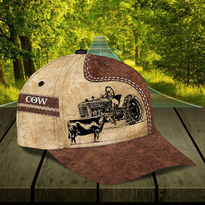 Personalized Cow Classic Cap, Personalized Gift for Farmers, Cow Lovers, Chicken Lovers - CP799PS - BMGifts