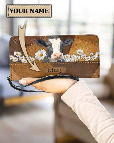 Personalized Cow Clutch Purse, Personalized Gift for Farmers, Cow Lovers, Chicken Lovers - PU307PS - BMGifts