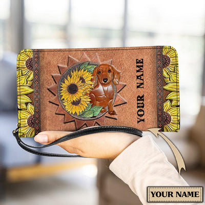 Personalized Dachshund Clutch Purse, Personalized Gift for Dachshund Lovers - PU1358PS - BMGifts