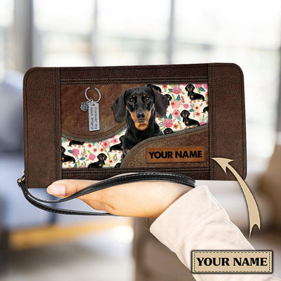 Personalized Dachshund Clutch Purse, Personalized Gift for Dachshund Lovers - PU1359PS - BMGifts