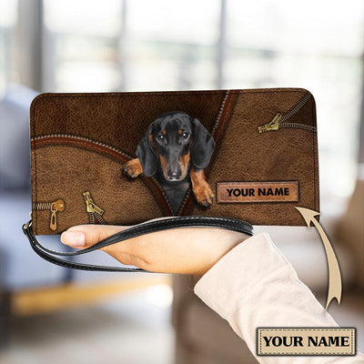 Personalized Dachshund Clutch Purse, Personalized Gift for Dachshund Lovers - PU143PS - BMGifts