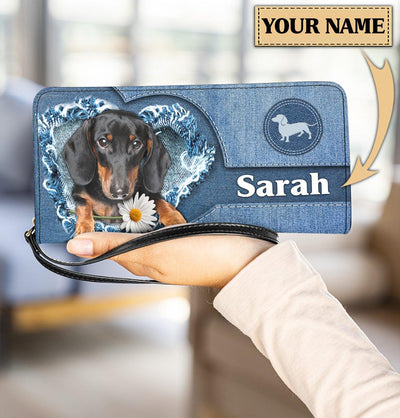 Personalized Dachshund Clutch Purse, Personalized Gift for Dachshund Lovers - PU542PS - BMGifts