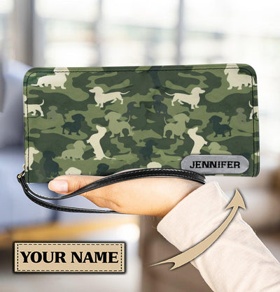 Personalized Dachshund Clutch Purse, Personalized Gift for Dachshund Lovers - PU708PS - BMGifts