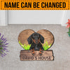 Personalized Dachshund Custom Shaped Doormat, Personalized Gift for Dachshund Lovers - CD011PS06 - BMGifts