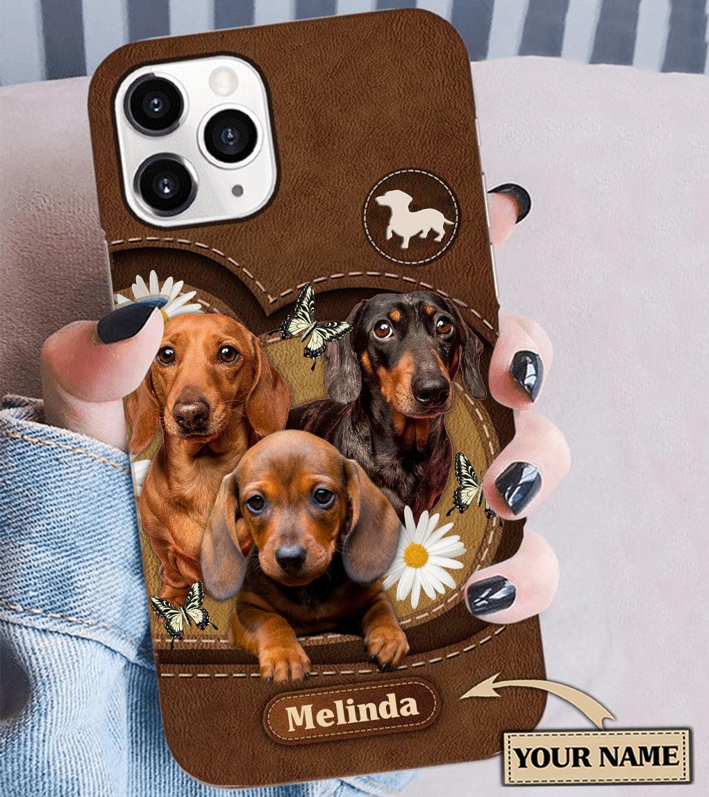 Personalized Dachshund Phonecase, Personalized Gift for Dachshund Lovers - PC122PS - BMGifts (formerly Best Memorial Gifts)