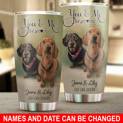 Personalized Dachshund Tumbler, Personalized Gift for Couples, Husband, Wife, Parents, Lovers, Personalized Gift for Dachshund Lovers - TB116PS - BMGifts