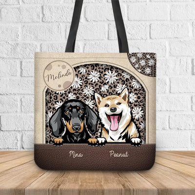 Personalized Dog All Over Tote Bag, Personalized Gift for Dog Lovers, Dog Dad, Dog Mom - TO481PS06 - BMGifts