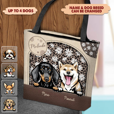 Personalized Dog All Over Tote Bag, Personalized Gift for Dog Lovers, Dog Dad, Dog Mom - TO481PS06 - BMGifts