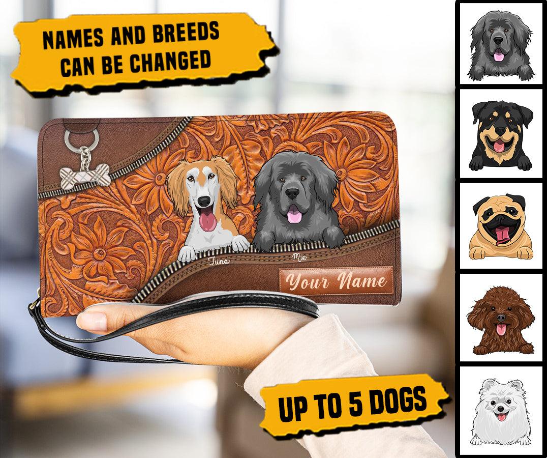Personalized Dog Clutch Purse, Personalized Gift for Dog Lovers, Dog Dad, Dog Mom - PU039PS06 - BMGifts