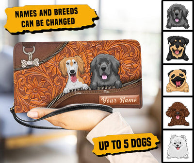 Personalized Dog Clutch Purse, Personalized Gift for Dog Lovers, Dog Dad, Dog Mom - PU039PS06 - BMGifts
