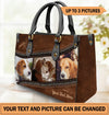 Personalized Dog Upload Leather Handbag, Personalized Gift for Dog Lovers, Dog Dad, Dog Mom - LD142PS06 - BMGifts