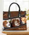 Personalized Dog Upload Leather Handbag, Personalized Gift for Dog Lovers, Dog Dad, Dog Mom - LD142PS06 - BMGifts