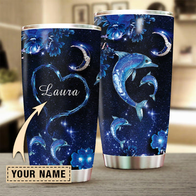 Personalized Dolphin Tumbler, Personalized Gift for Dolphin Lovers - TB177PS - BMGifts