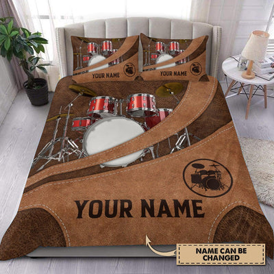 Personalized Drum Bedding Set, Personalized Gift for Music Lovers, Drum Lovers - BD198PS06 - BMGifts (formerly Best Memorial Gifts)