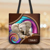Personalized Elephant All Over Tote Bag, Personalized Gift for Elephant Lovers - TO403PS06 - BMGifts