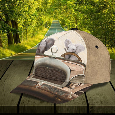 Personalized Elephant Classic Cap, Personalized Gift for Elephant Lovers - CP734PS - BMGifts