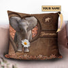 Personalized Elephant Pillow (Insert Included), Personalized Gift for Elephant Lovers - PL103PS - BMGifts (formerly Best Memorial Gifts)