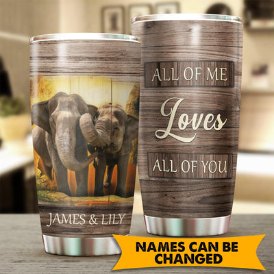 Personalized Elephant Tumbler, Personalized Gift for Elephant Lovers - TB128PS - BMGifts