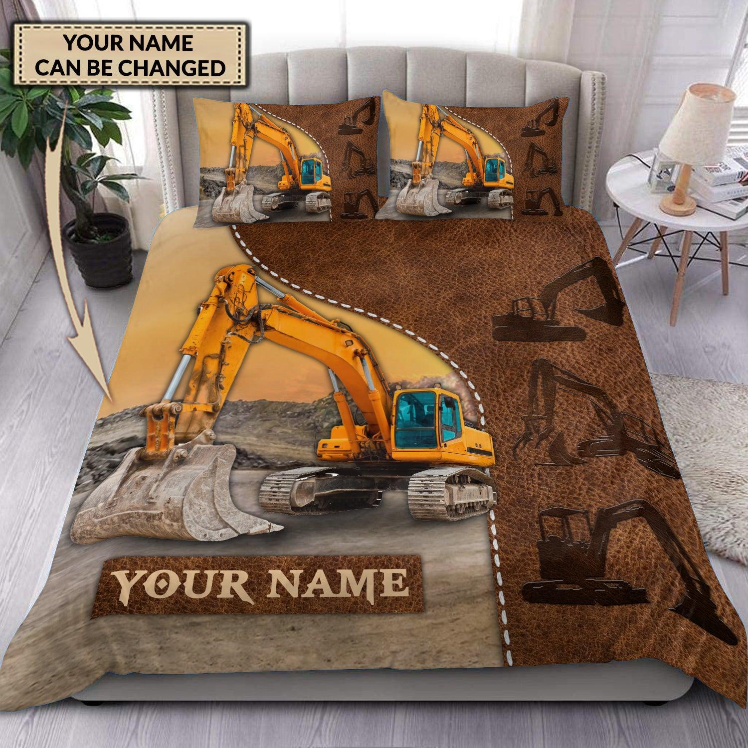 Personalized Excavator Bedding Set - BD012PS06 - BMGifts