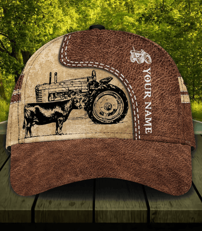 Personalized Farmer Classic Cap, Personalized Gift for Farmers, Cow Lovers, Chicken Lovers - CP338PS - BMGifts