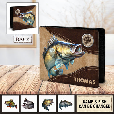 Personalized Fishing Men's Wallet, Personalized Gift for Fishing Lovers - HM060PS06 - BMGifts (formerly Best Memorial Gifts)