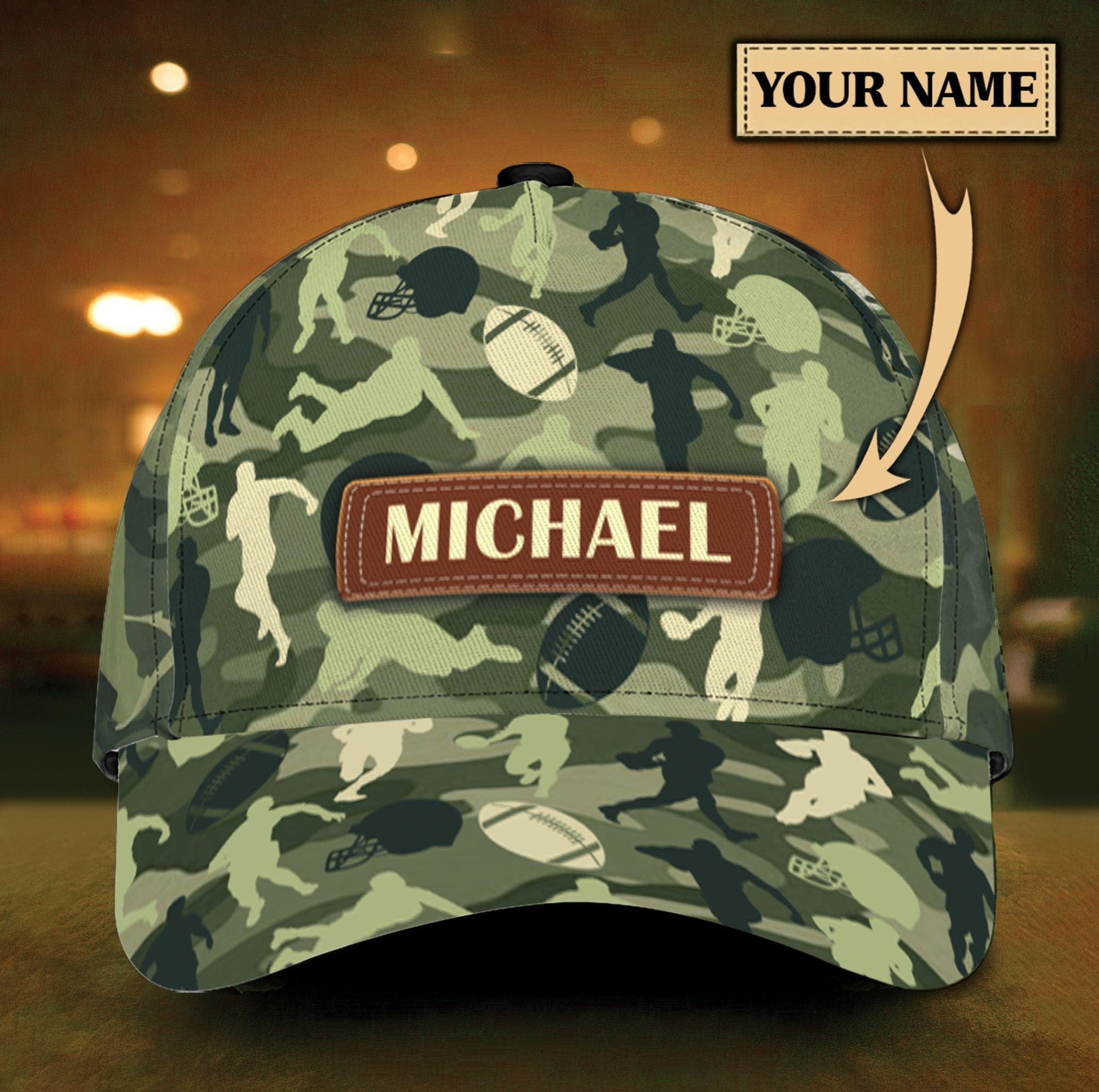 Personalized Football Classic Cap - CP033CT - BMGifts